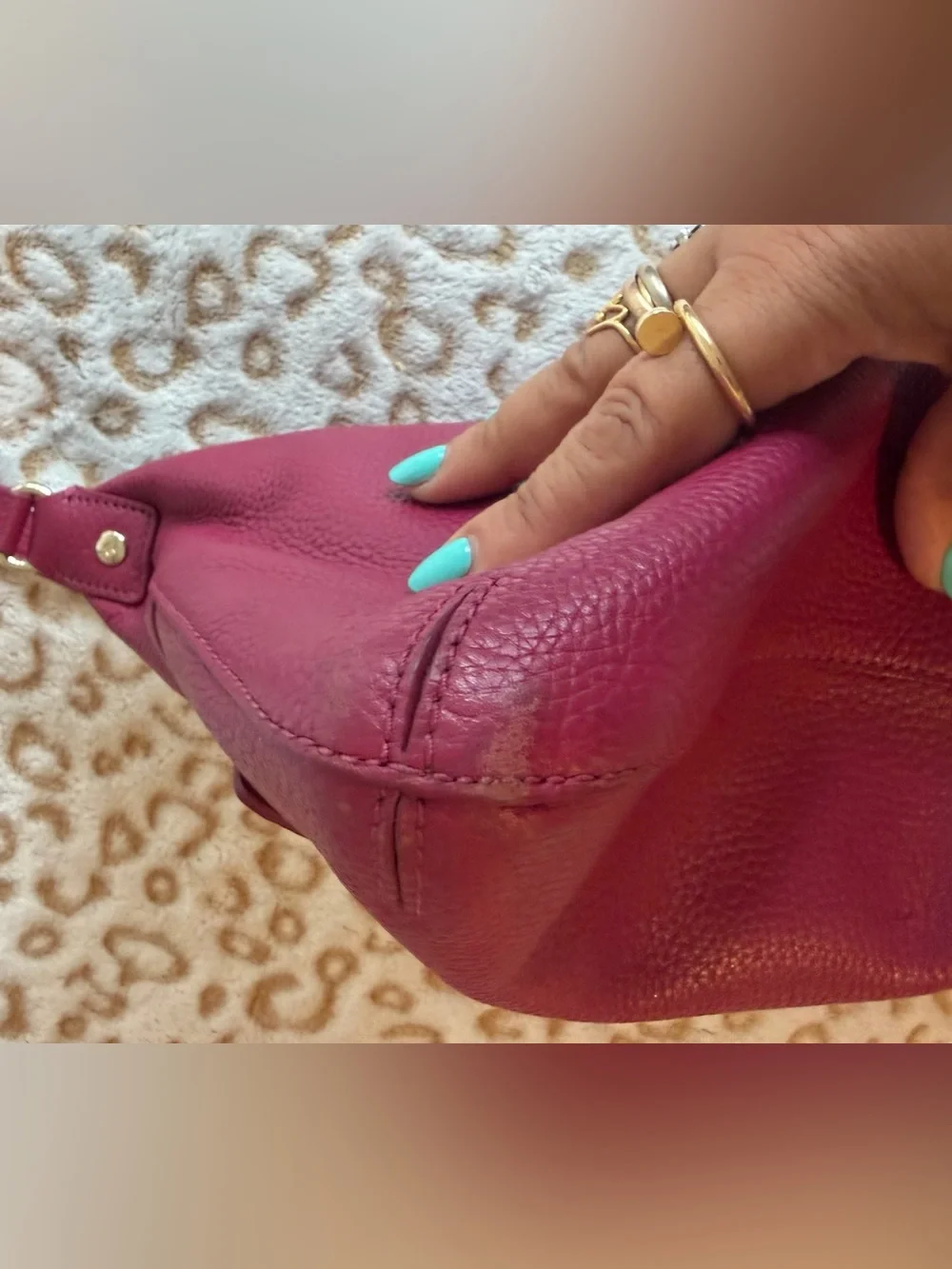 Kate Spade Hot Pink Pebbled Leather Crossbody Bag Women’s